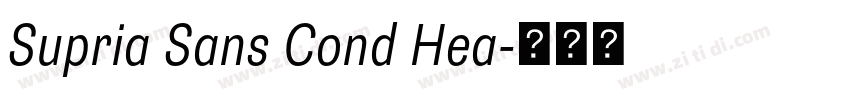 Supria Sans Cond Hea字体转换